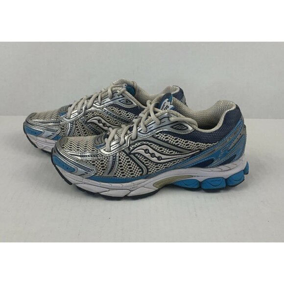 Saucony Womens ProGrid Jazz 14 10093-1 White / Blue Running Shoes Sneakers Sz 6 - Picture 2 of 7